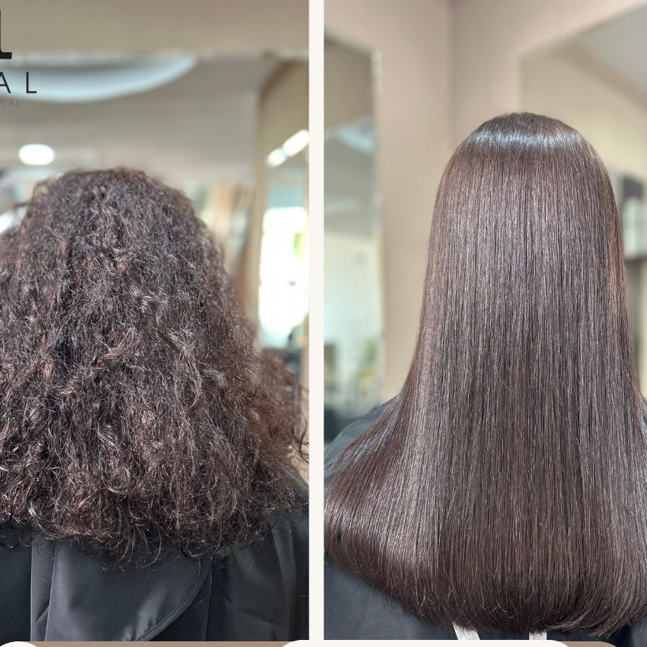 Avant après lissage protéine Miracle Vegan