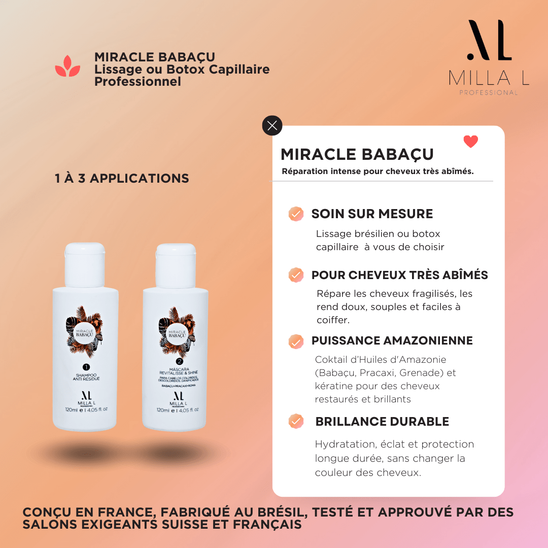Miracle Babaçu, soin lissant cheveux abîmés et colorés