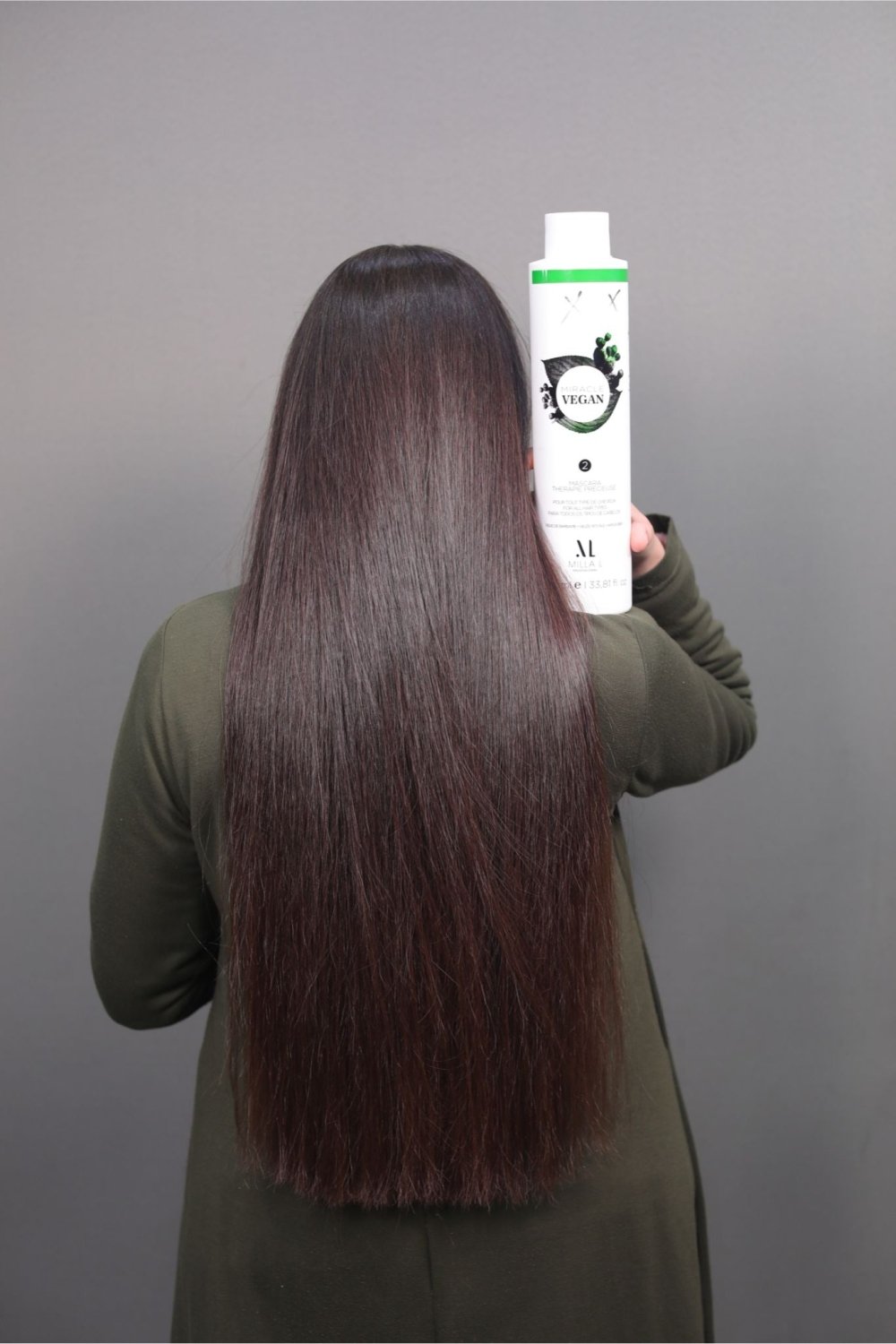 Cheveux après le lissage protéine Miracle Vegan
